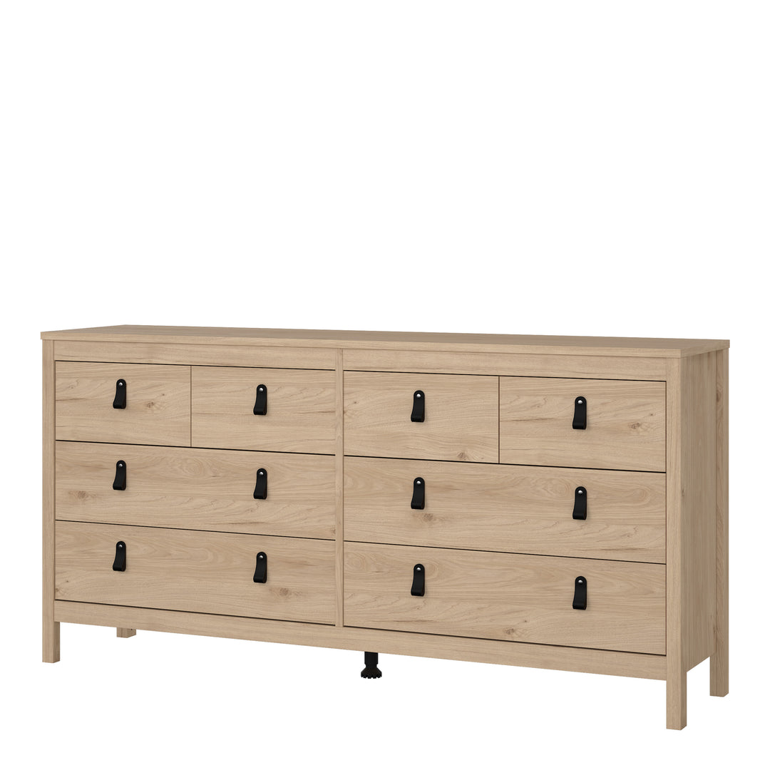 Barcelona Double Dresser 4+4 Drawers in Jackson Hickory Oak