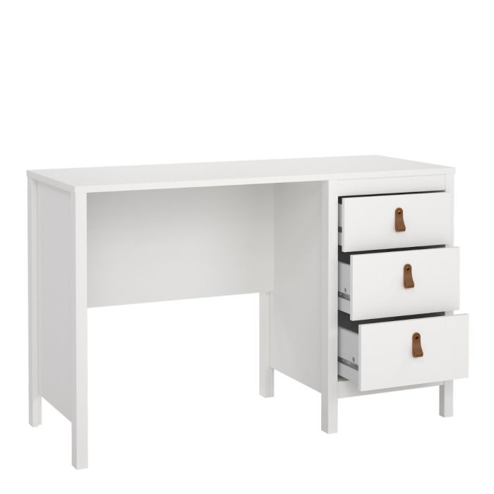 Barcelona Desk 3 drawers White - TidySpaces