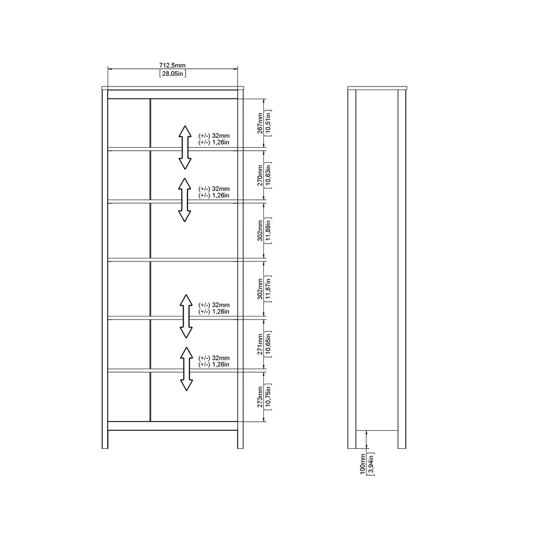 Barcelona Bookcase in Jackson Hickory Oak