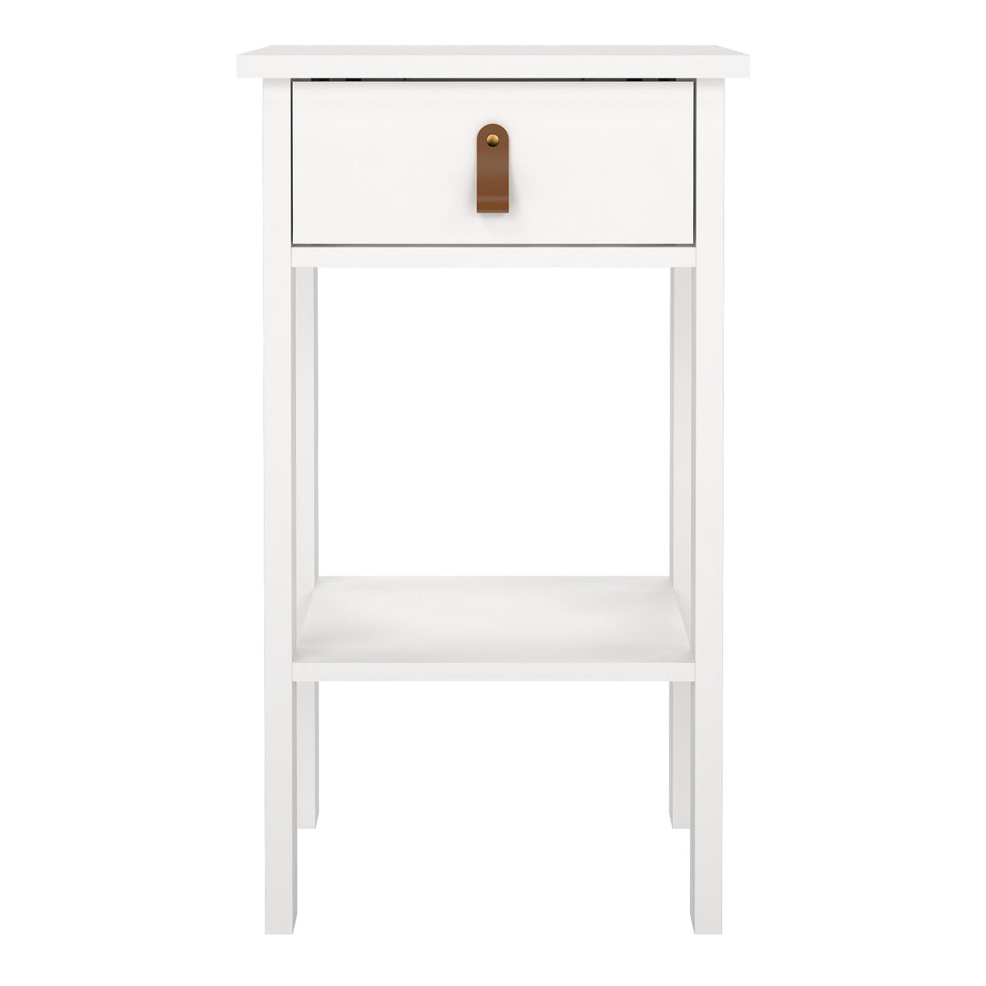 Barcelona Bedside Table with 1 Drawer in White