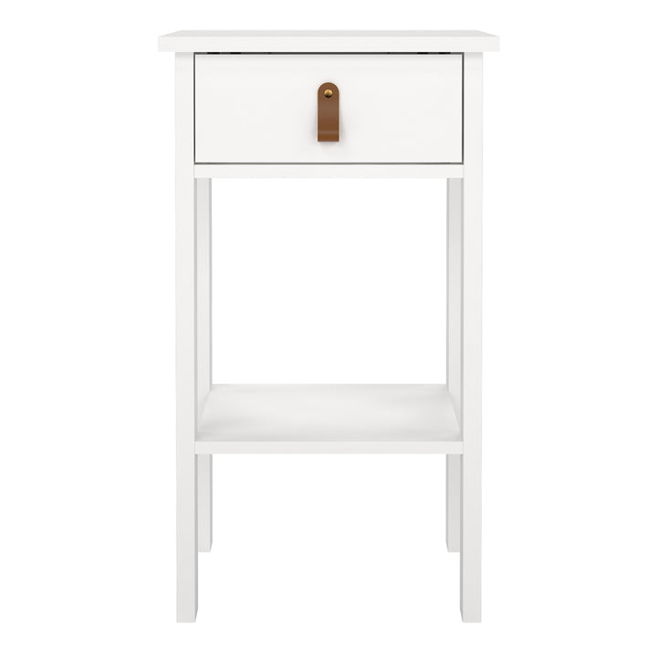 Barcelona Bedside Table with 1 Drawer in White