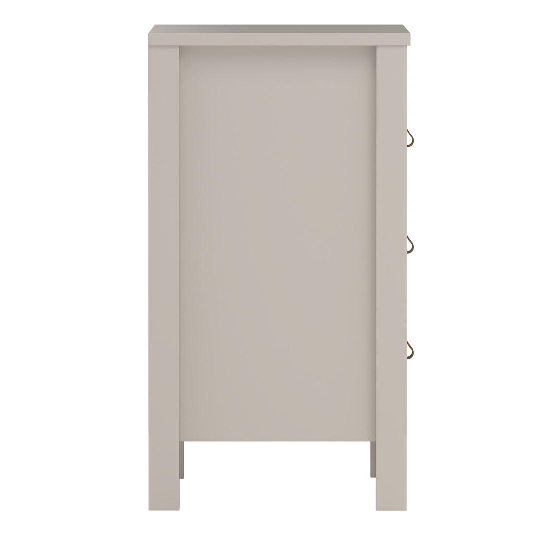 Barcelona Bedside Table 3 Drawers in Cashmere