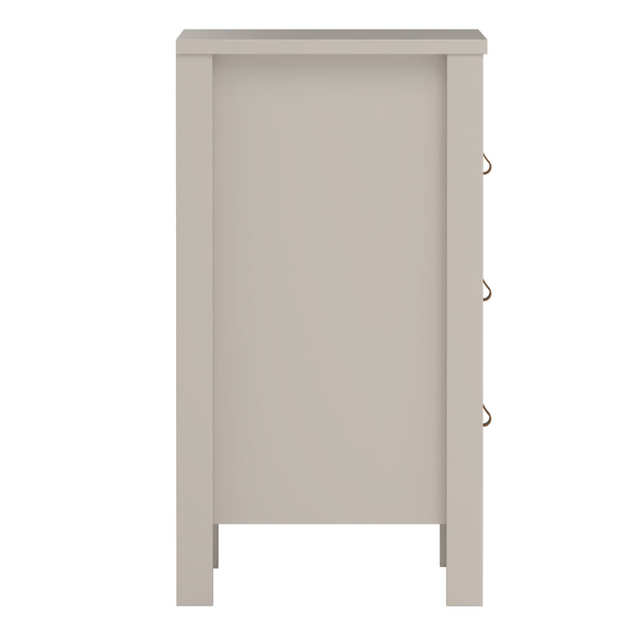 Barcelona Bedside Table 3 Drawers in Cashmere
