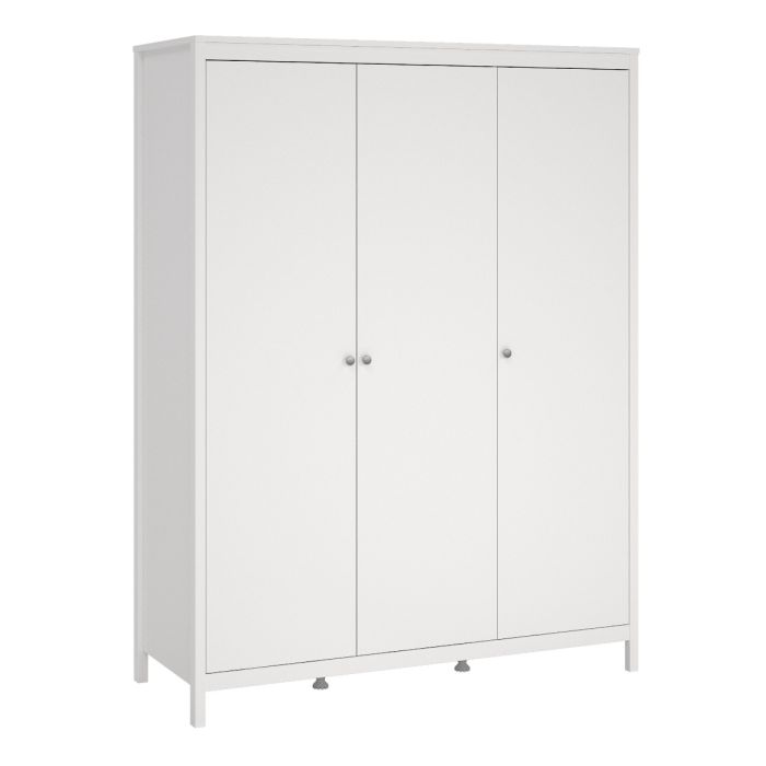 Madrid 3 Piece Bundle, Bedside, Chest and 3 Door Wardrobe - TidySpaces