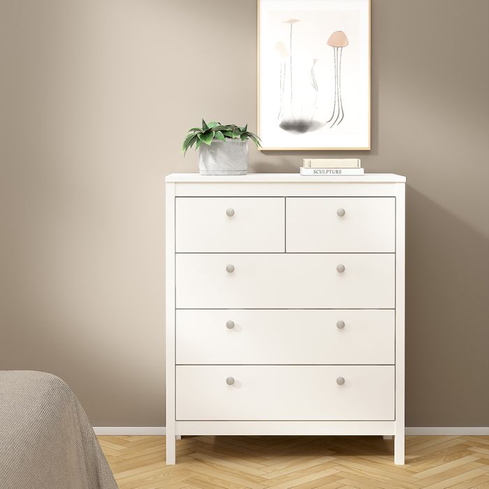 Madrid 3 Piece Bundle, Bedside, Chest and 3 Door Wardrobe - TidySpaces