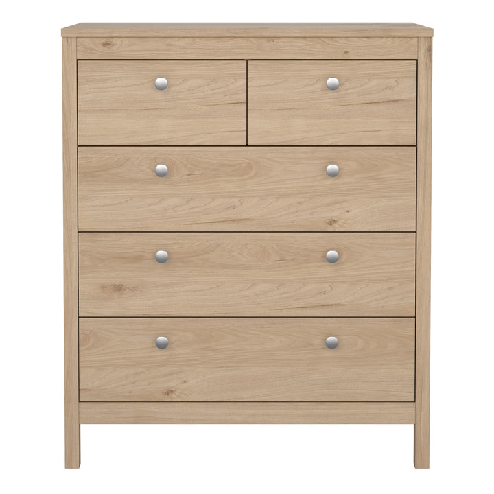 Madrid Chest 3+2 Drawers in Jackson Hickory Oak