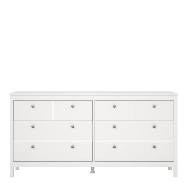 Madrid Double dresser 4+4 drawers in White - TidySpaces