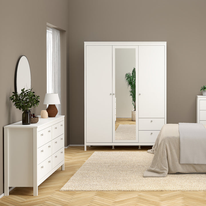 Madrid Double dresser 4+4 drawers in White - TidySpaces