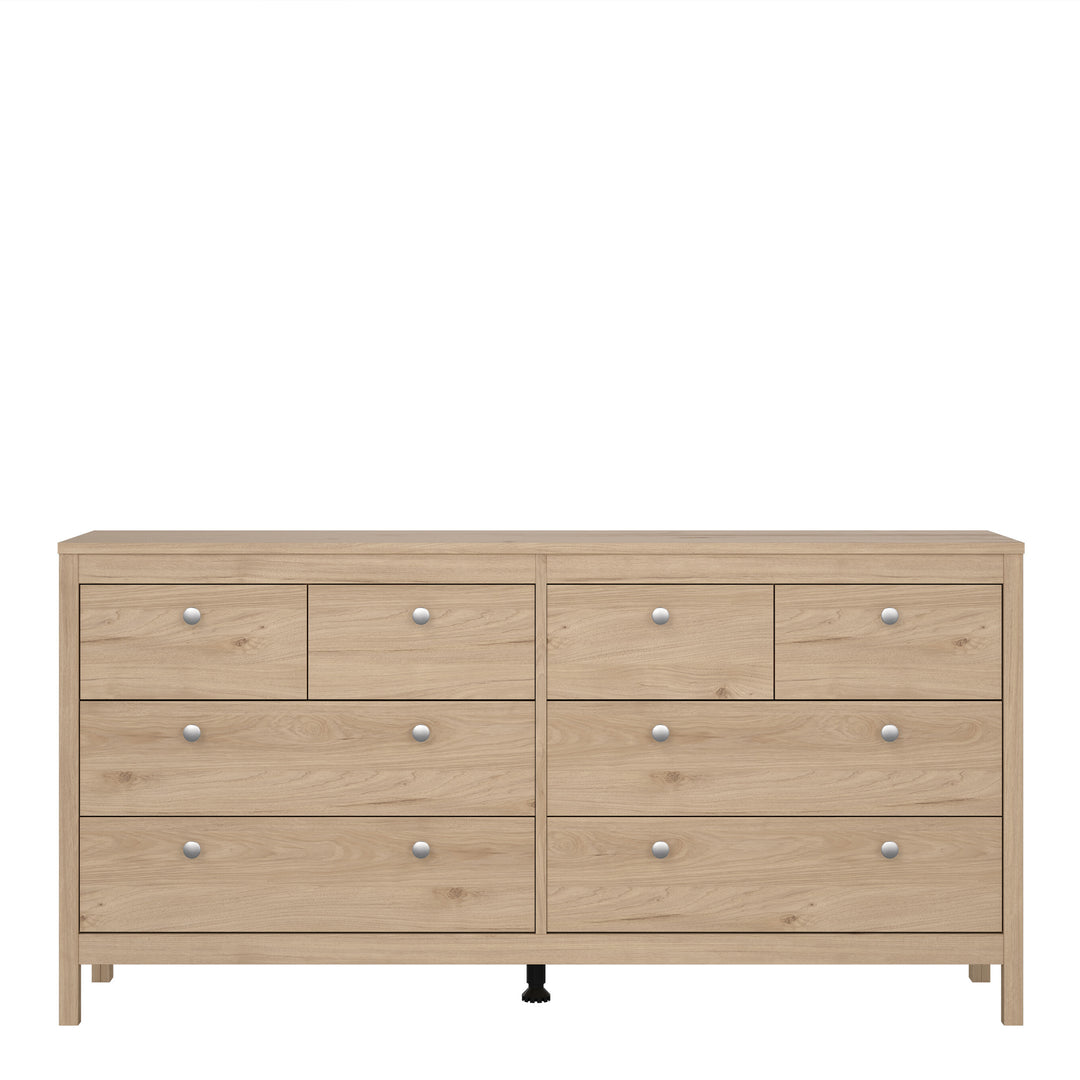 Madrid Double Dresser 4+4 drawers in Jackson Hickory Oak