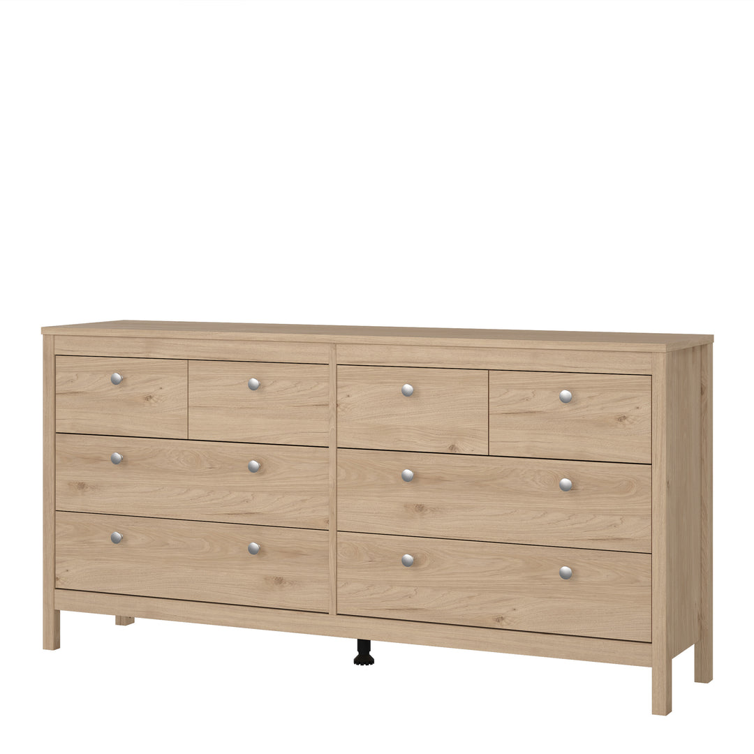 Madrid Double Dresser 4+4 drawers in Jackson Hickory Oak