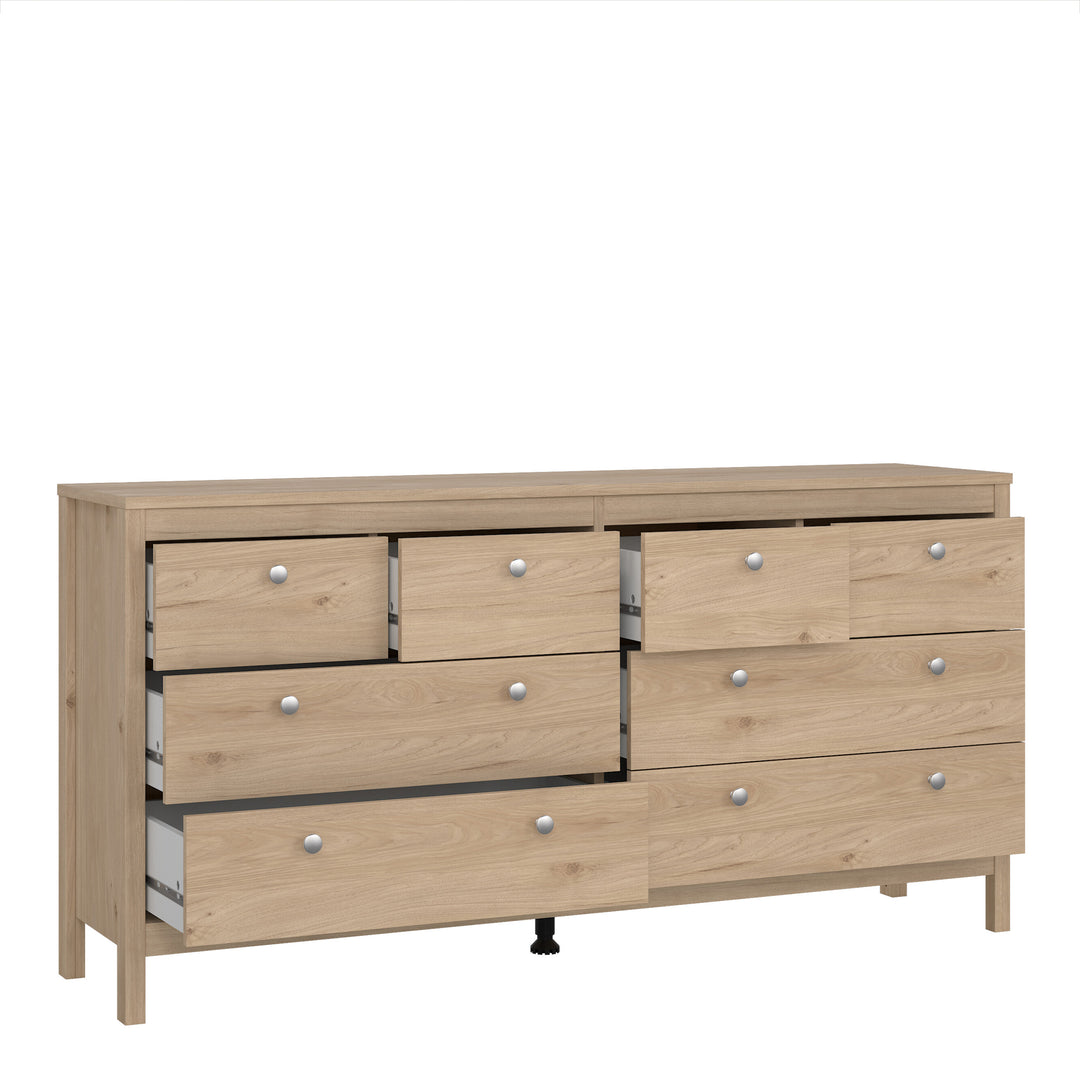 Madrid Double Dresser 4+4 drawers in Jackson Hickory Oak