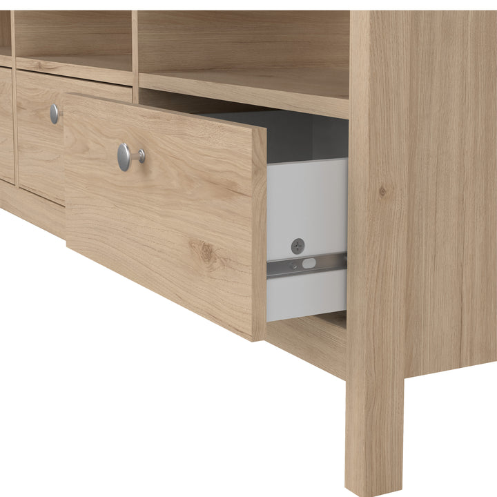 Madrid TV-Unit 3 Drawers in Jackson Hickory Oak