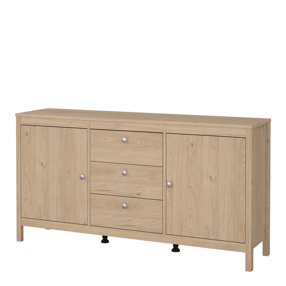 Madrid Sideboard 2 Doors + 3 Drawers in Jackson Hickory Oak