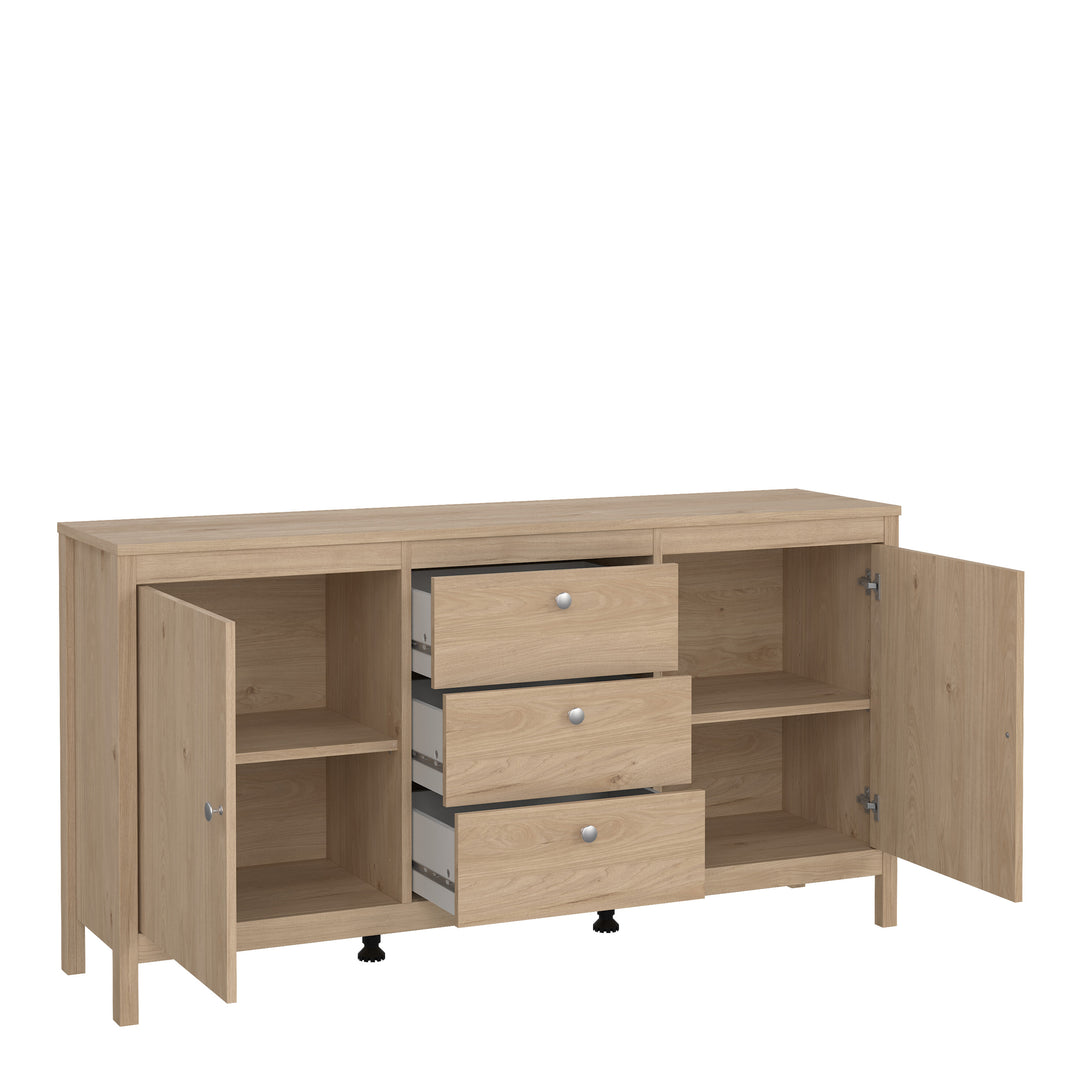 Madrid Sideboard 2 Doors + 3 Drawers in Jackson Hickory Oak