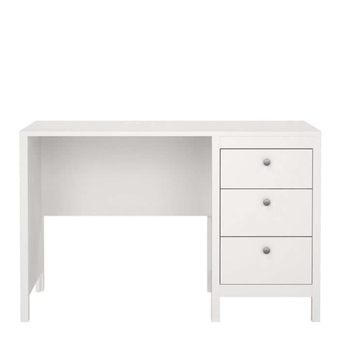 Madrid Desk 3 drawers White - TidySpaces