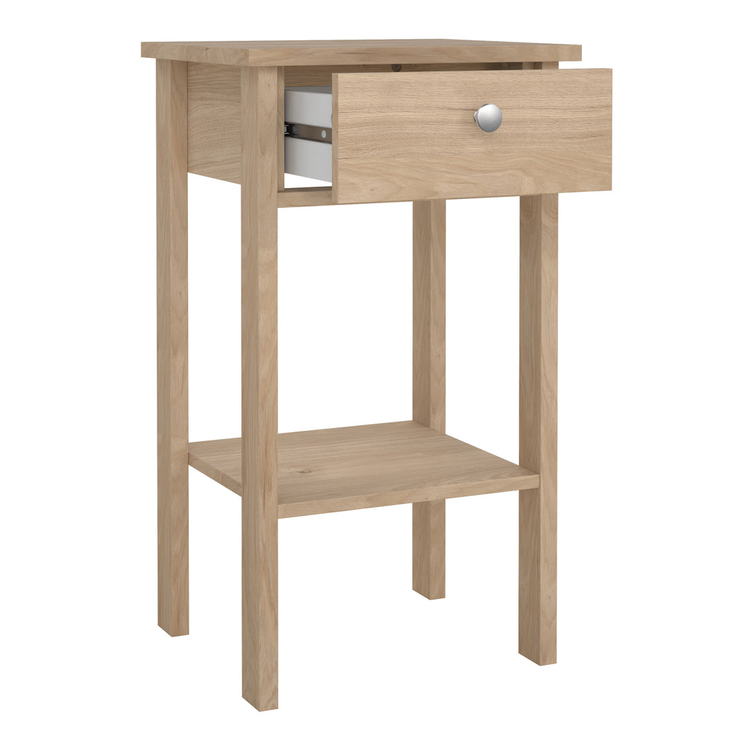 Madrid Bedside Table with 1 Drawers in Jackson Hickory Oak - TidySpaces