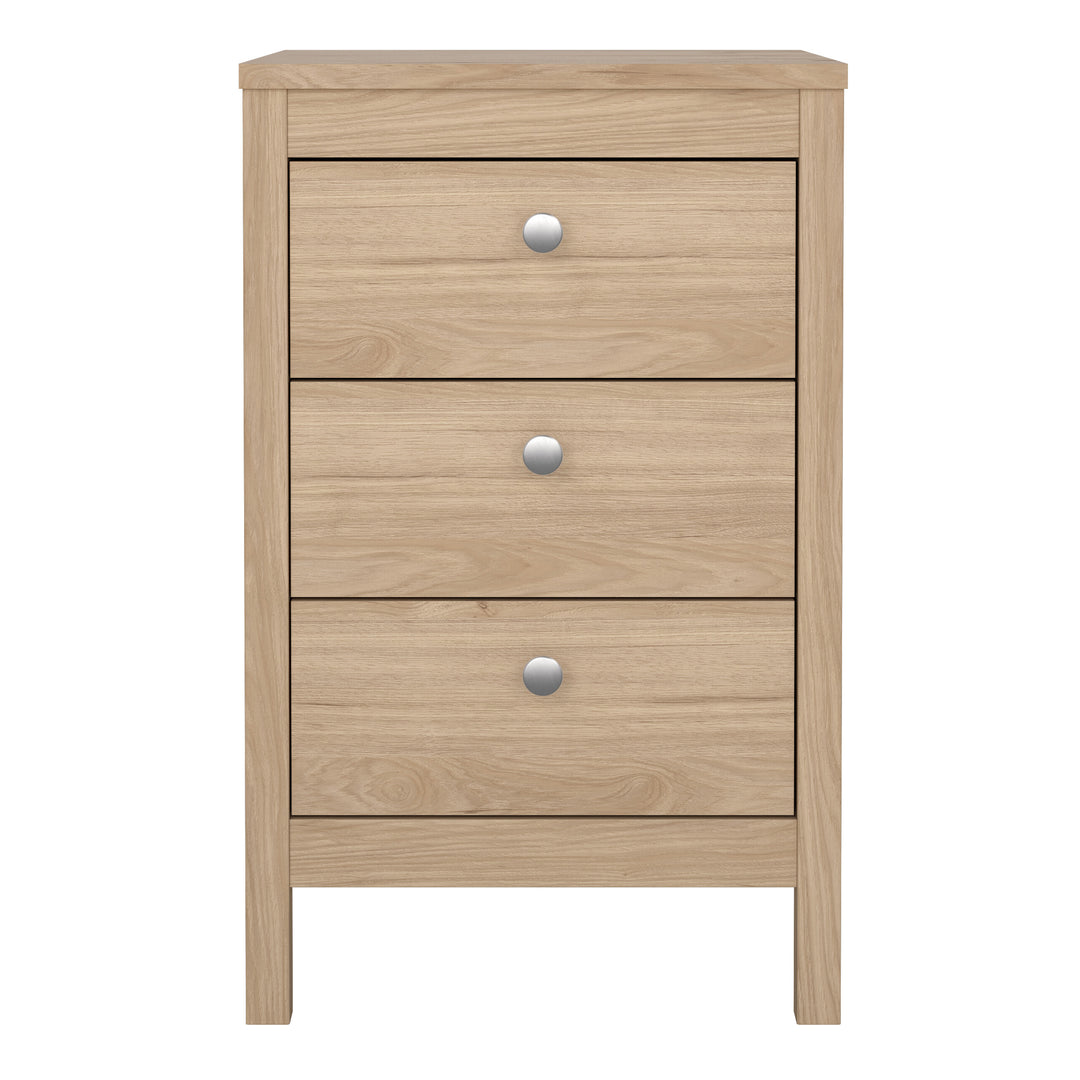 Madrid Bedside Table 3 Drawers in Jackson Hickory Oak