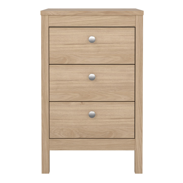 Madrid Bedside Table 3 Drawers in Jackson Hickory Oak