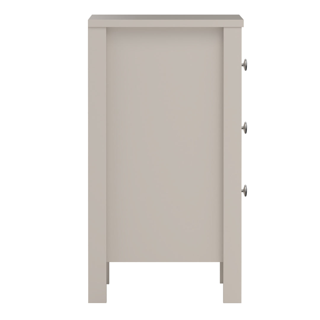 Madrid Bedside Table 3 Drawers in Cashmere