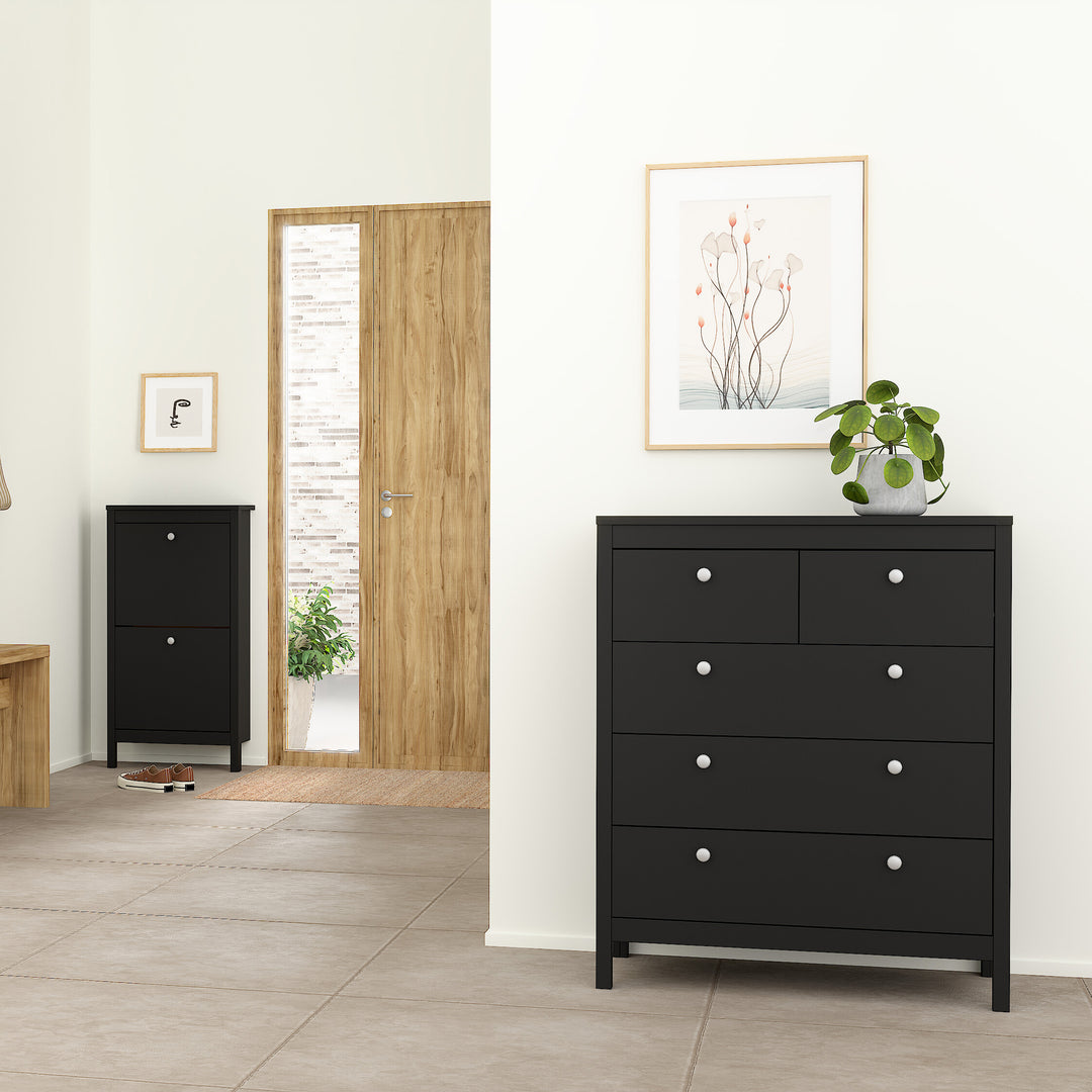 Madrid 3 Piece Bundle, Bedside, Chest and 3 Door Wardrobe - TidySpaces