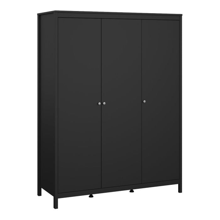 Madrid 3 Piece Bundle, Bedside, Chest and 3 Door Wardrobe - TidySpaces