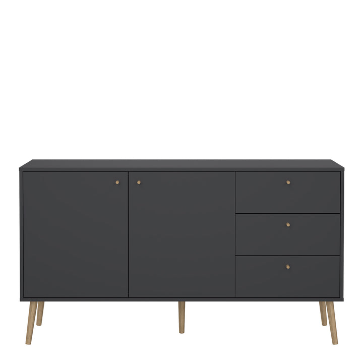 Cumbria Sideboard 2 Doors + 3 Drawers Dark Grey