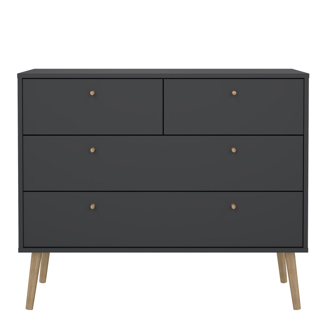 Cumbria Chest 2 + 2 Drawers Dark Grey