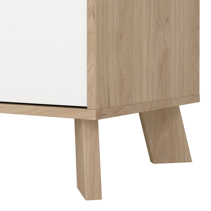 Ikast Sideboard 4 Doors + 1 Drawer in Jackson Hickory and White