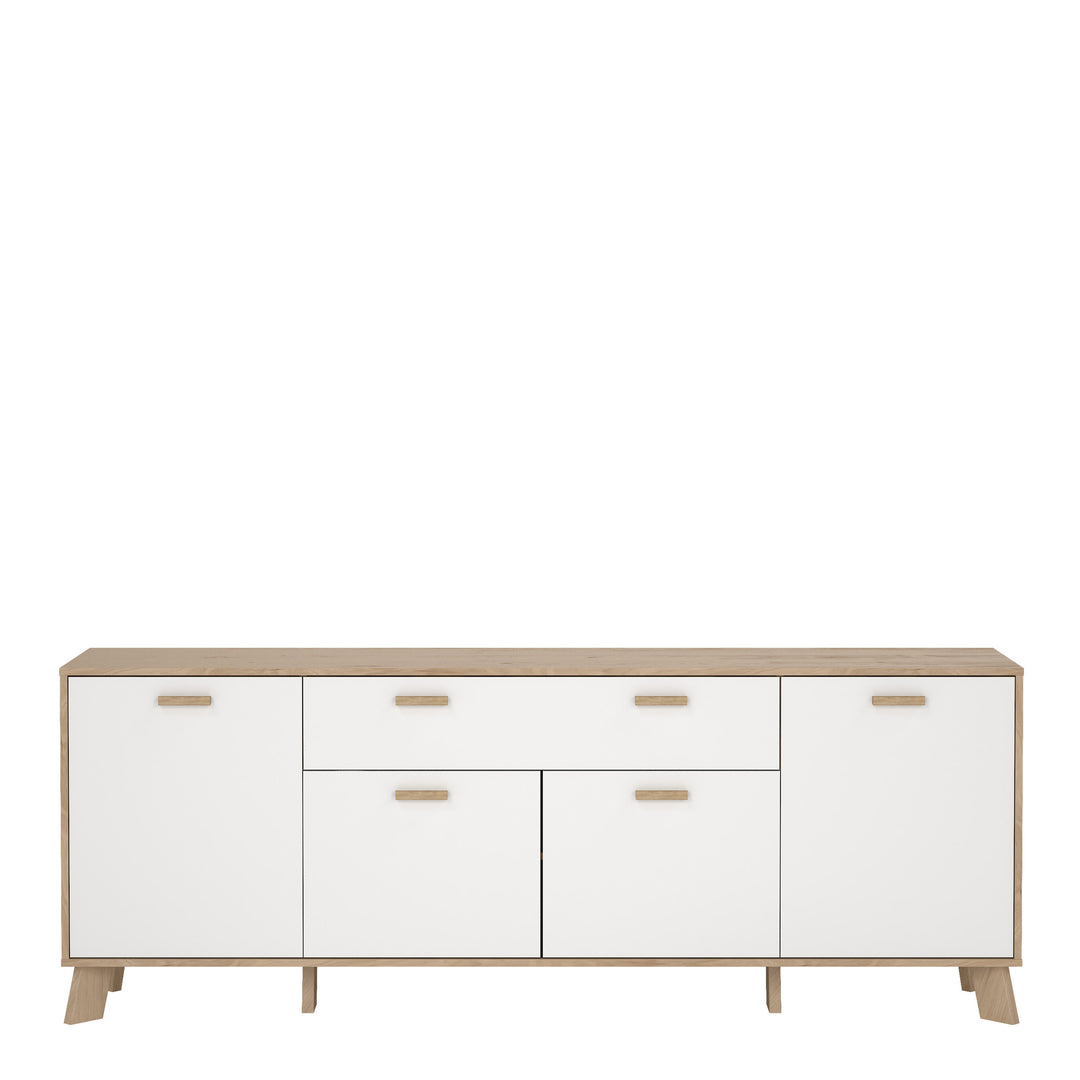 Ikast Sideboard 4 Doors + 1 Drawer in Jackson Hickory and White