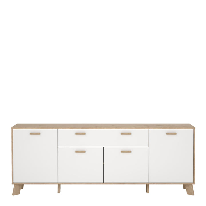 Ikast Sideboard 4 Doors + 1 Drawer in Jackson Hickory and White