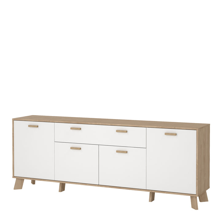 Ikast Sideboard 4 Doors + 1 Drawer in Jackson Hickory and White