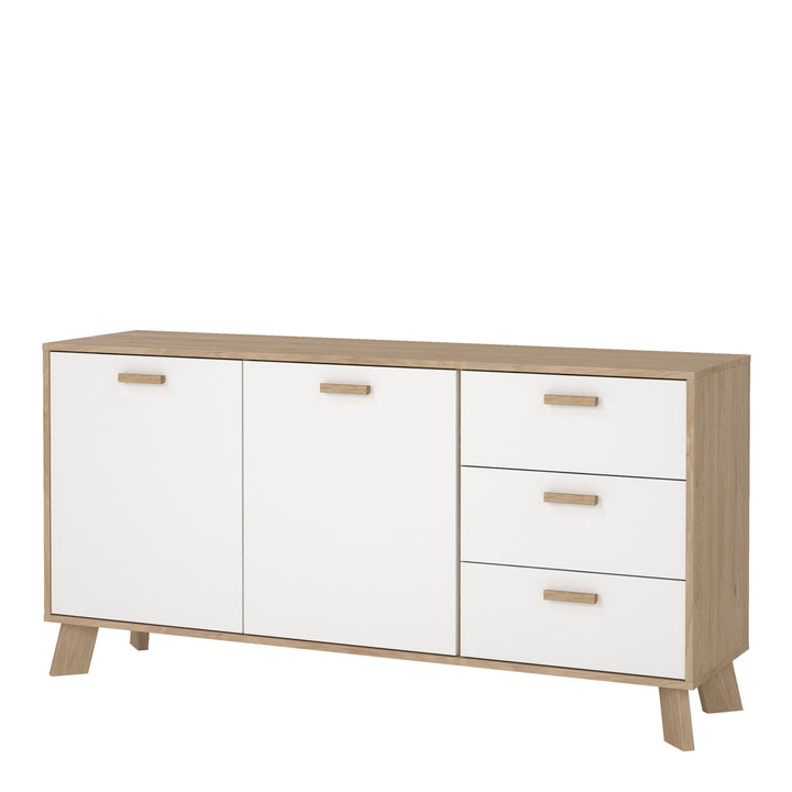 Ikast Sideboard 2 Doors + 3 Drawers in Jackson Hickory and White