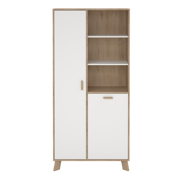 Ikast China Cabinet 2 Doors in Jackson Hickory and White