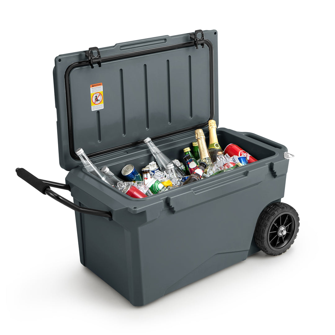 71L Portable Cooler on Wheels with Handles & Wheels