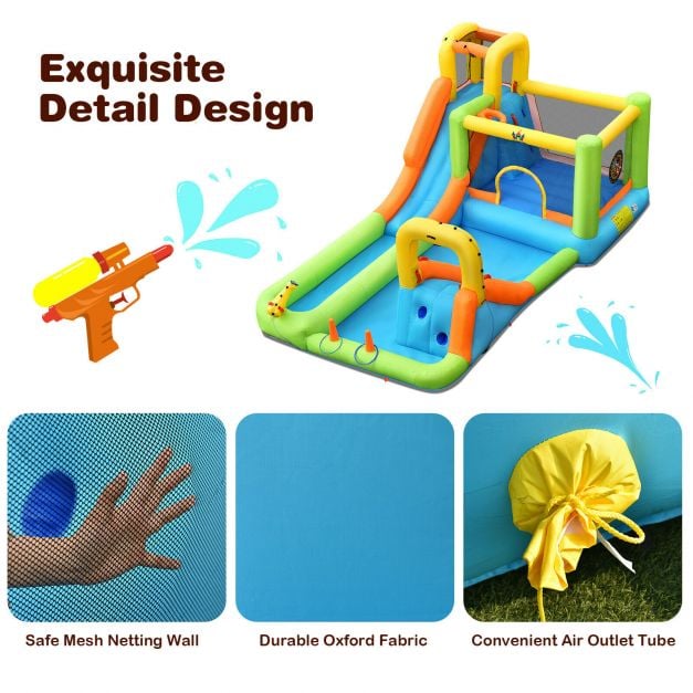 Inflatable Water Park Bounce House Double Water Slides Climbing