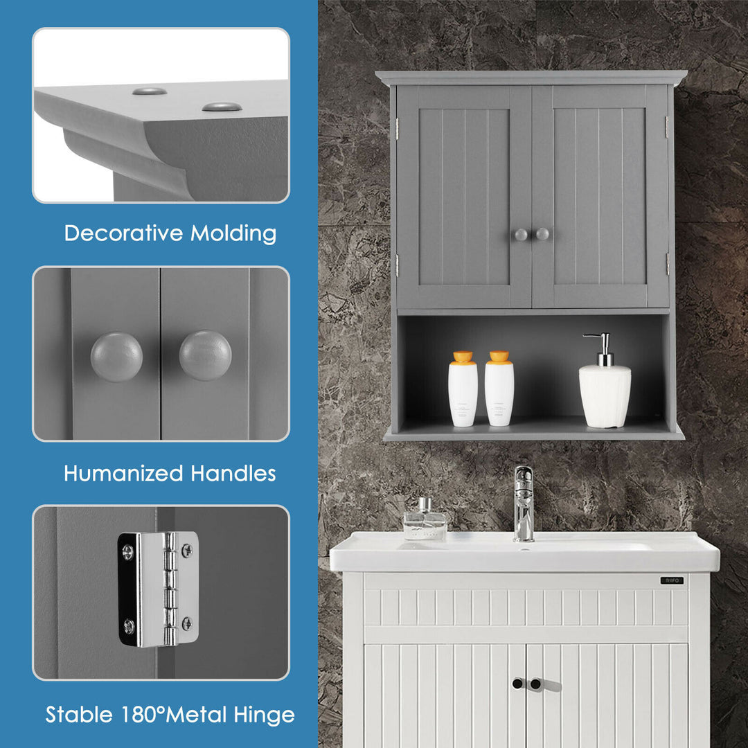 Wall Mounted Bathroom Storage Cabinet with Adjustable Shelf