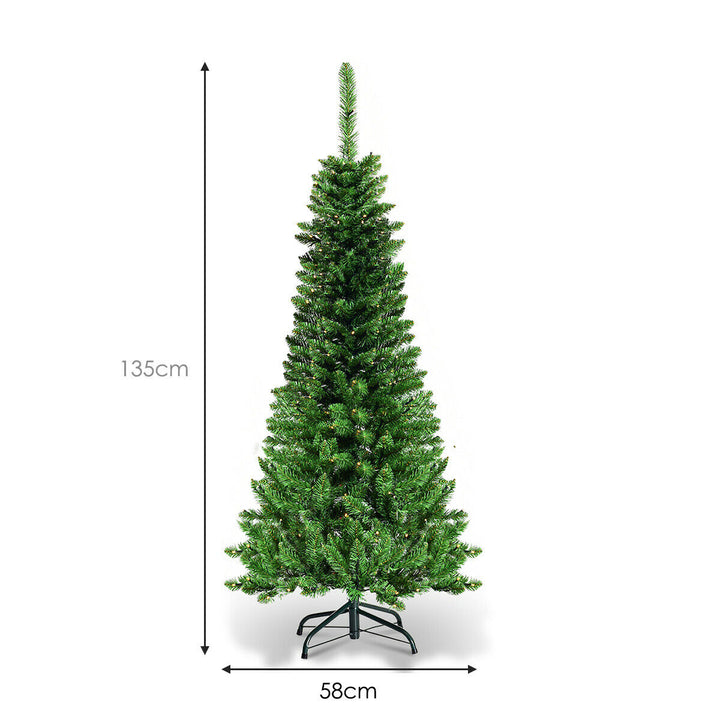 Artificial Pencil Christmas Tree with LED Lights in 3 Sizes