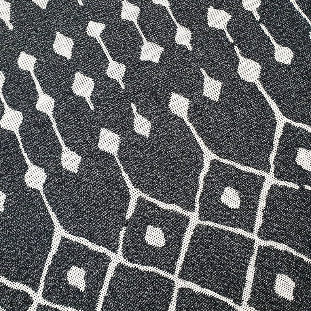 Cotton Rug Black Berber