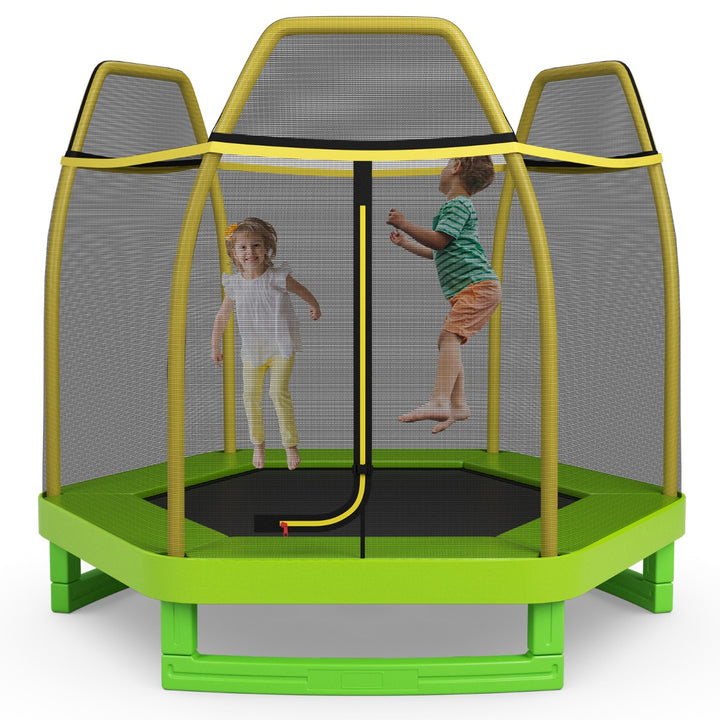 7 Feet Kids Trampoline with Safety Enclosure Net