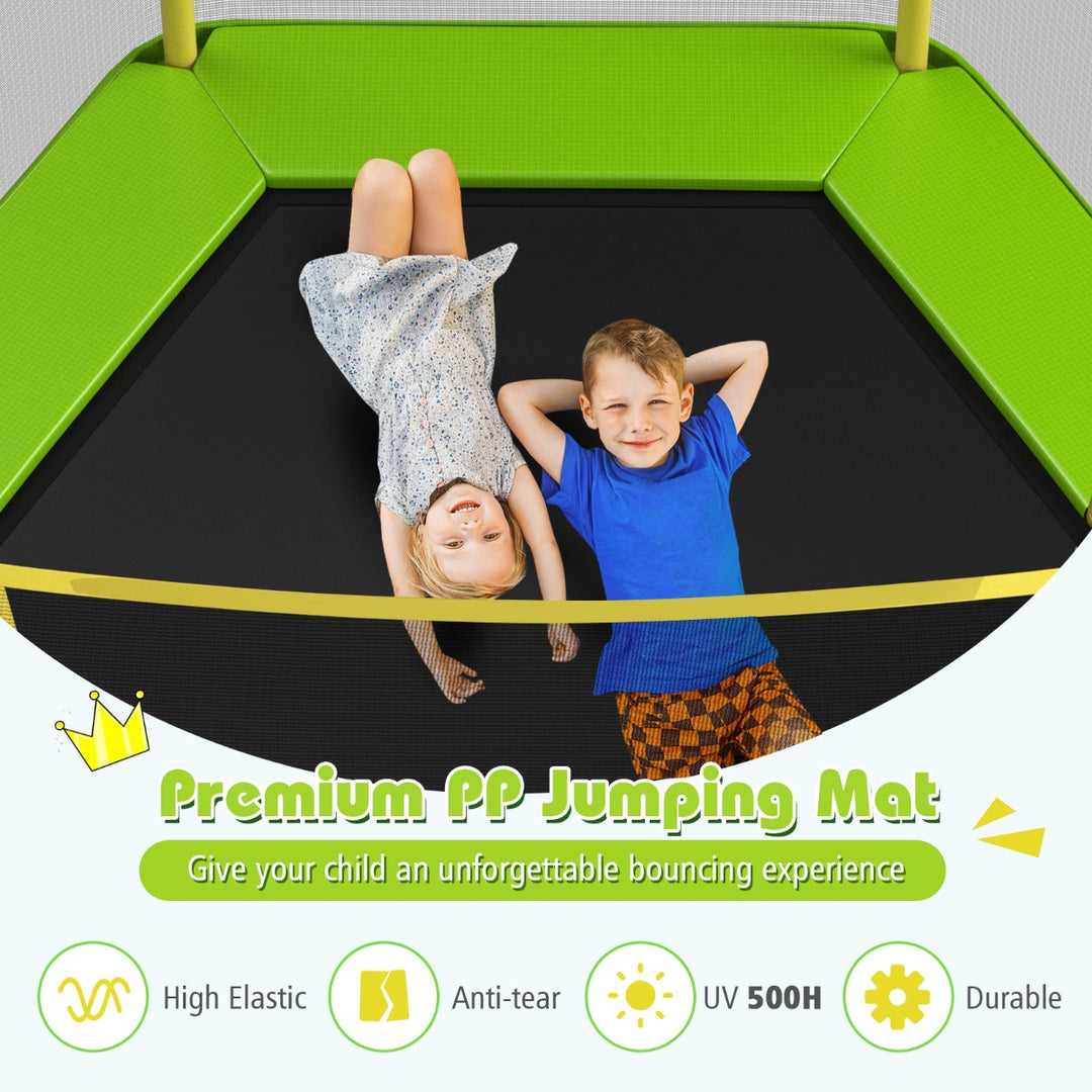 7 Feet Kids Trampoline with Safety Enclosure Net