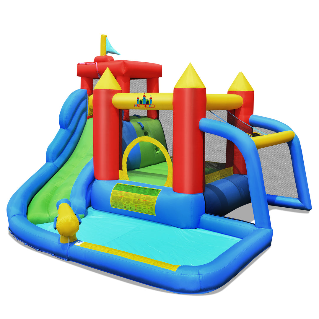 7-in-1 Inflatable Water Slide Bounce House without Blower - TidySpaces