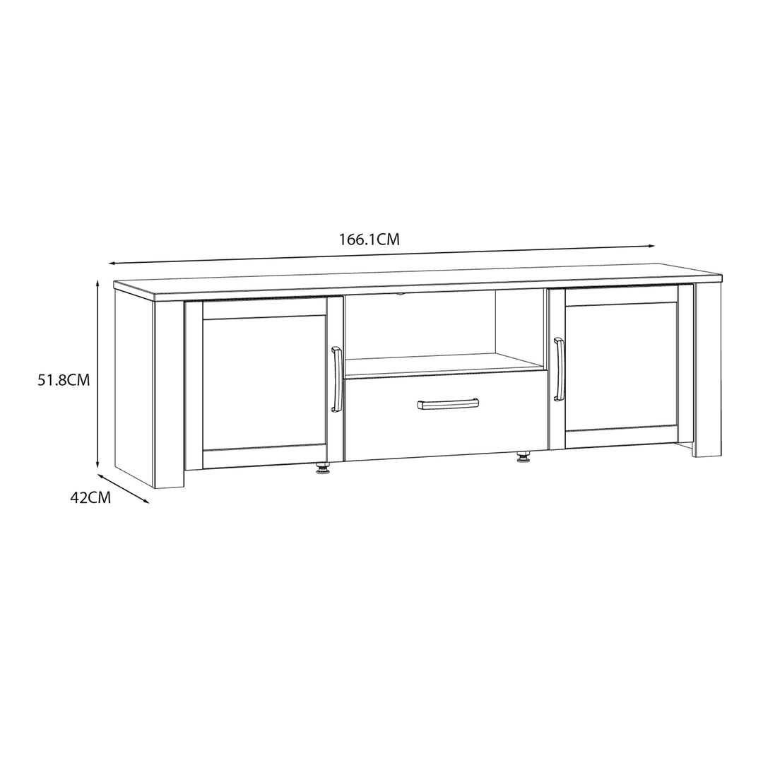 Bohol TV Unit Inc. LED Light in Riviera Oak/Navy