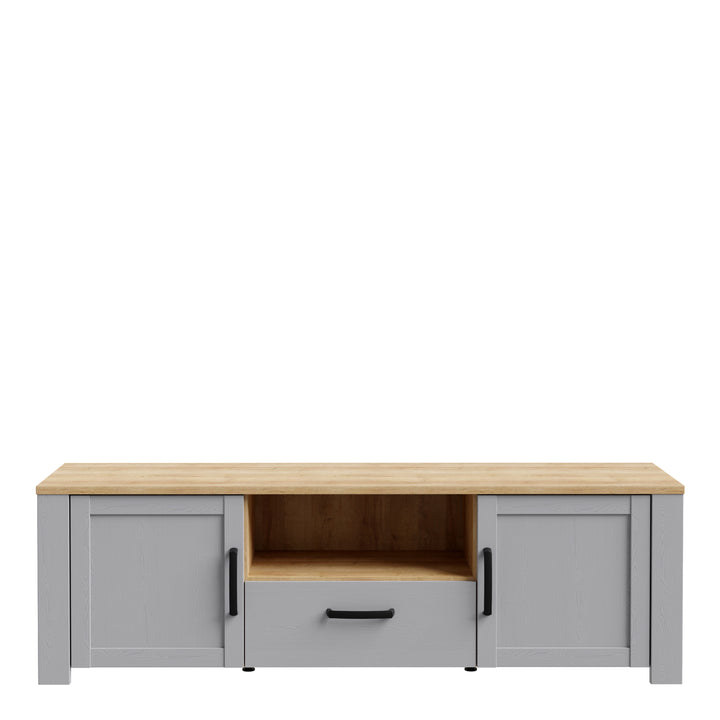 Bohol TV Unit Inc. LED Light in Riviera Oak/Grey Oak