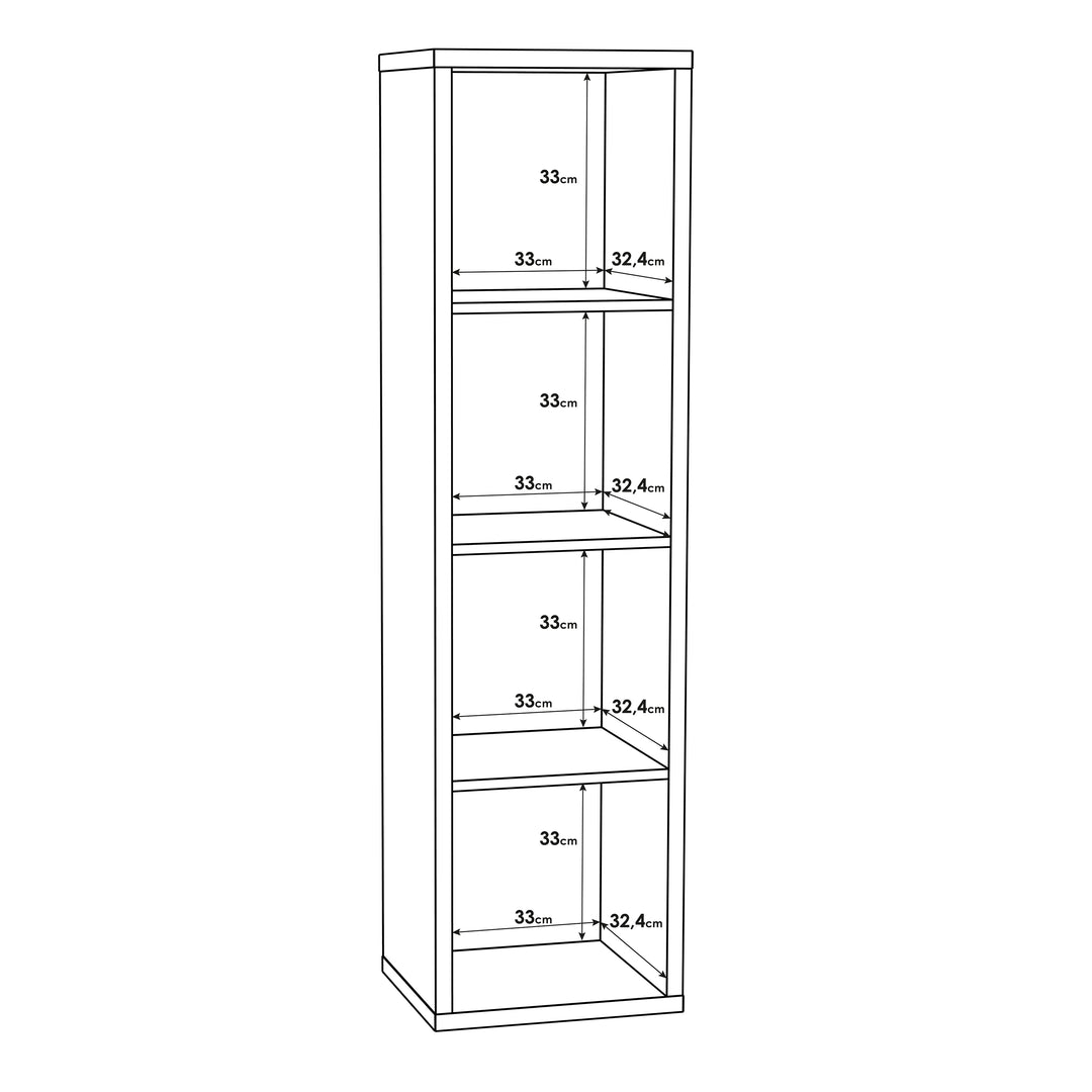 Mauro 3 Shelves Storage Unit in Sand Oak - TidySpaces