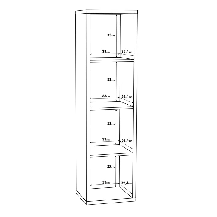 Mauro 3 Shelves Storage Unit in Sand Oak - TidySpaces