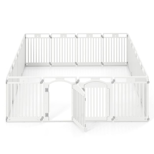8-Panel 80CM Tall Plastic Dog Panel-White