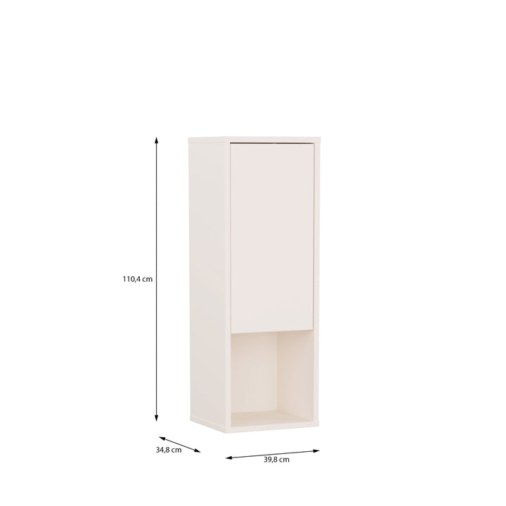 Alice Springs Narrow Cupboard with 1 Door Push-to-Open in Sand