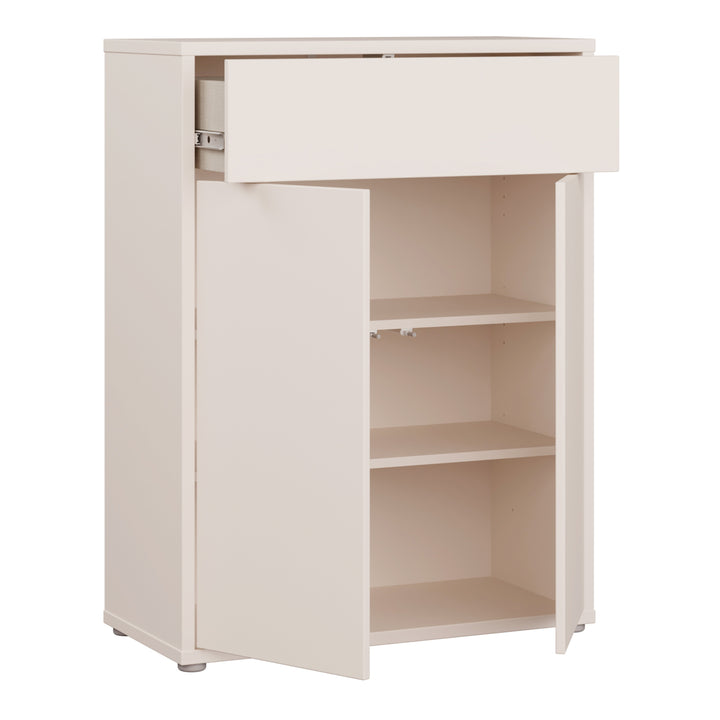 Alice Springs Shoe Cabinet with 2 Doors Push-to-Open &amp; 1 Drawer Push-to-Open in Sand