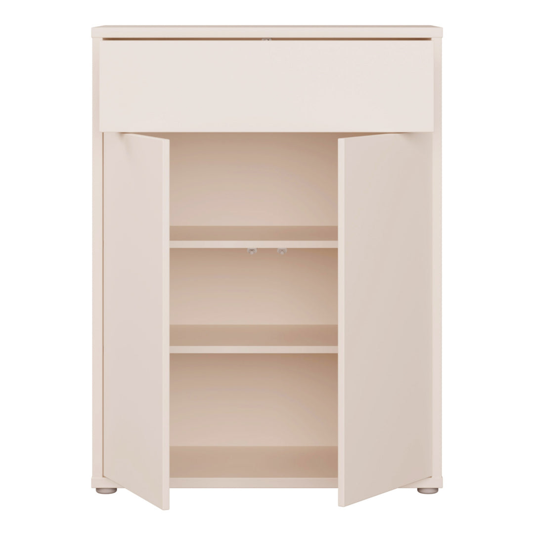 Alice Springs Shoe Cabinet with 2 Doors Push-to-Open &amp; 1 Drawer Push-to-Open in Sand