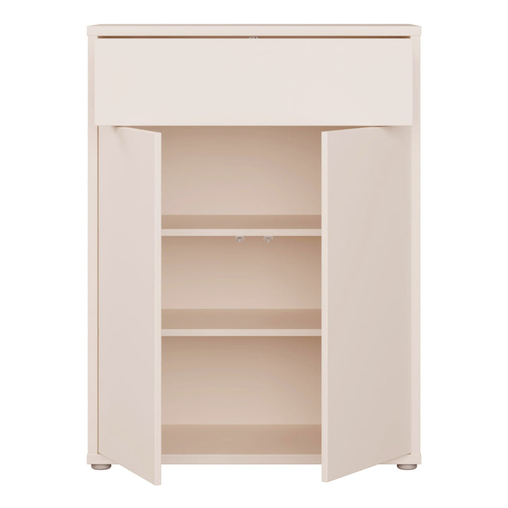 Alice Springs Shoe Cabinet with 2 Doors Push-to-Open &amp; 1 Drawer Push-to-Open in Sand